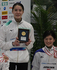 400m個人メドレー表彰(大橋・谷川選手)