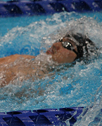 100m背泳ぎ準決勝(砂間選手)