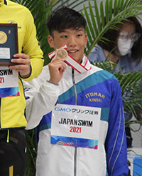 200mバタフライ3位入賞の森本選手