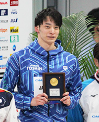 50m背泳ぎ優勝の入江選手