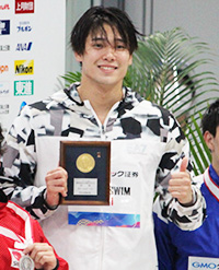 50m自由形優勝の中村選手