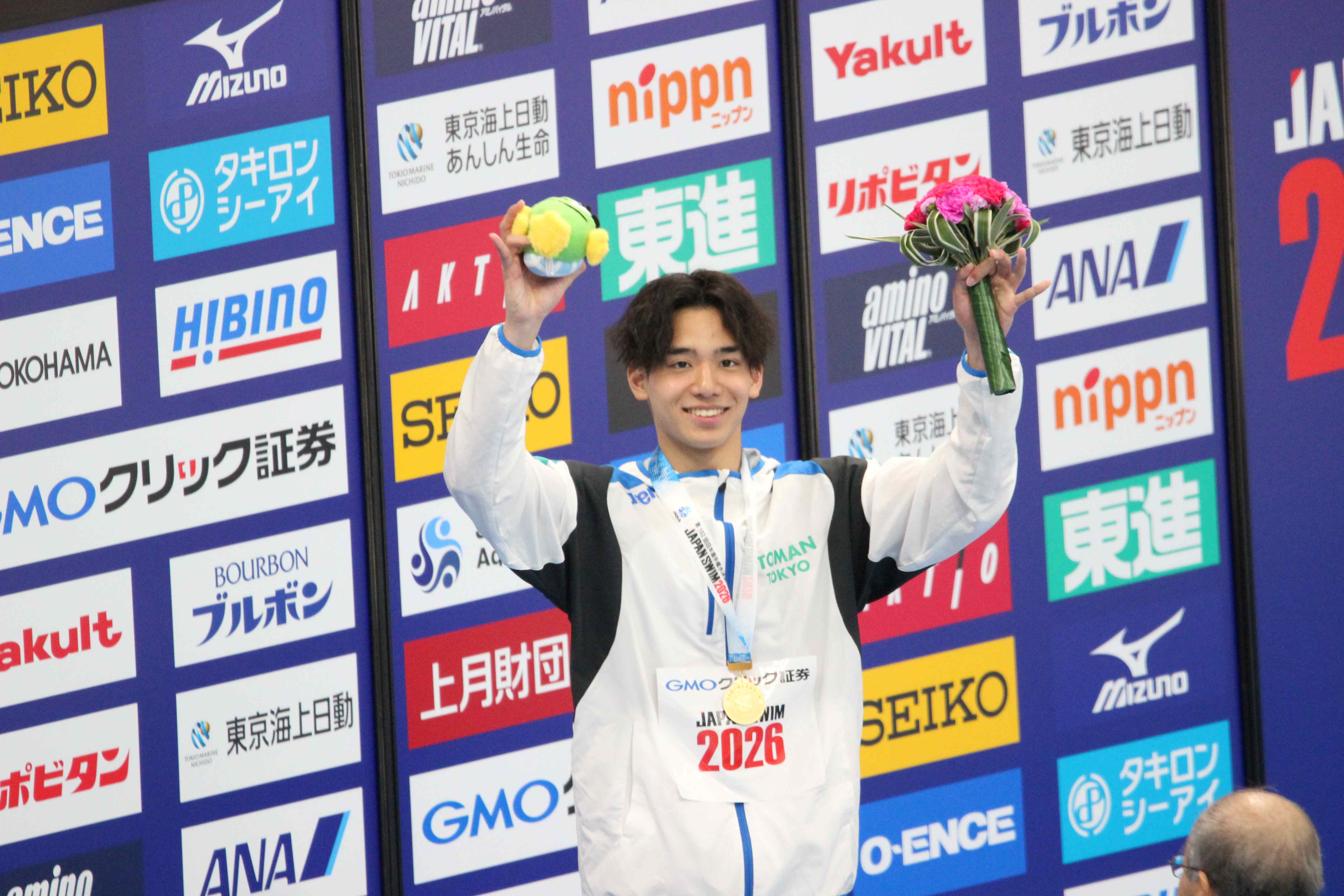 <p>優勝した村佐選手</p>