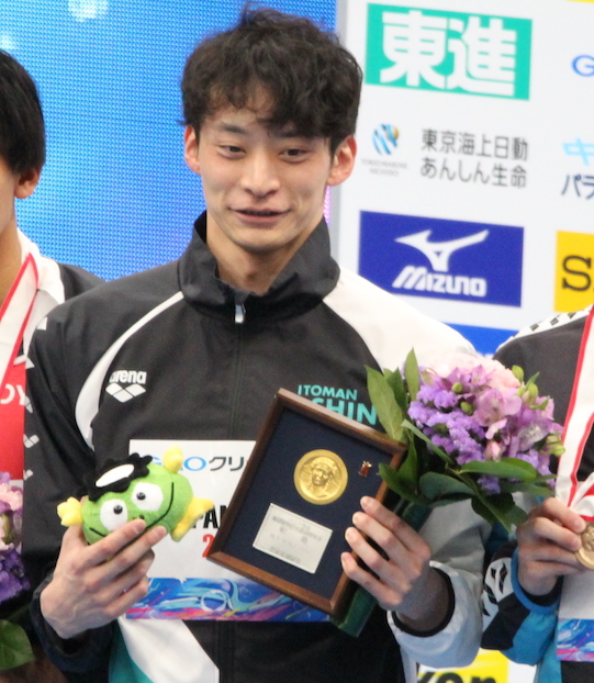 <p>男子50m背泳ぎ 入江選手</p>