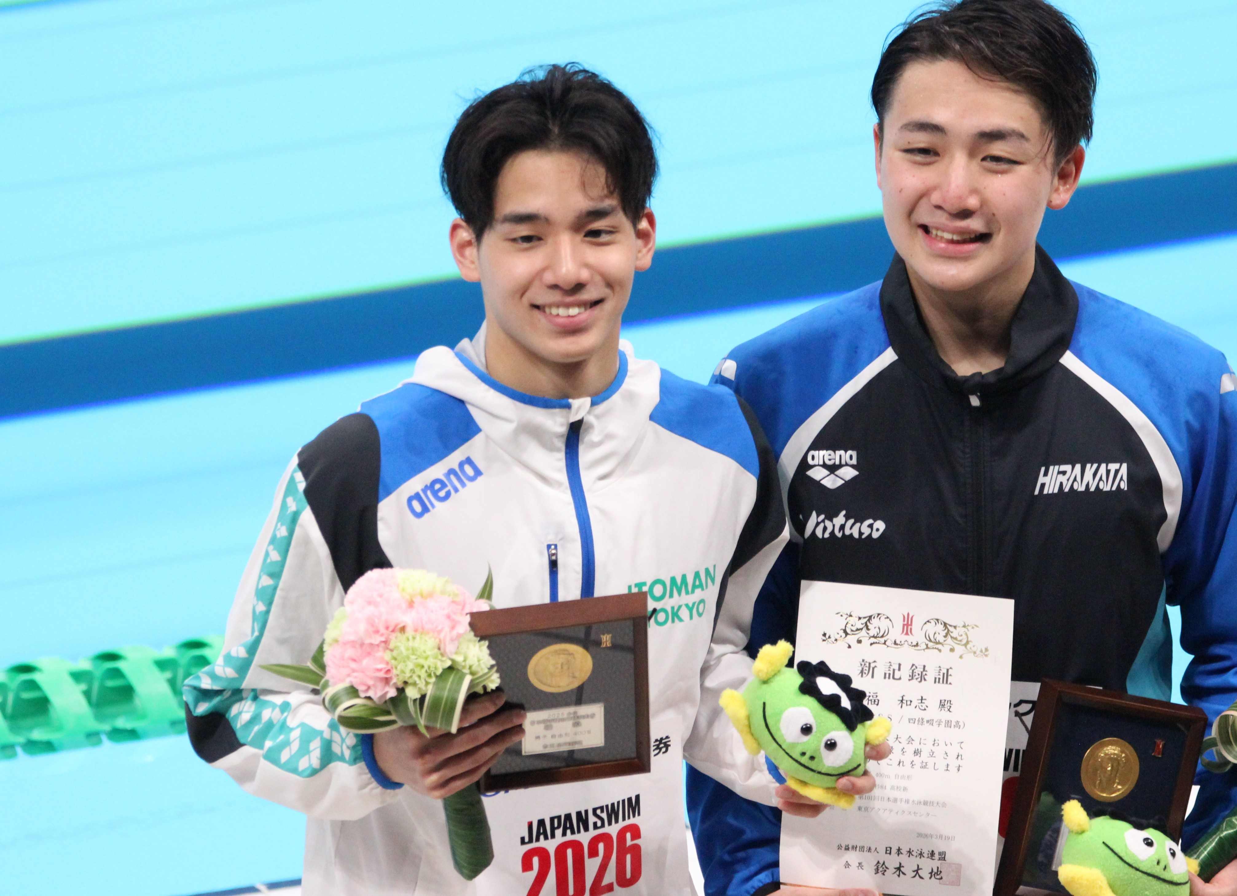 <p>レース後の村佐選手</p>