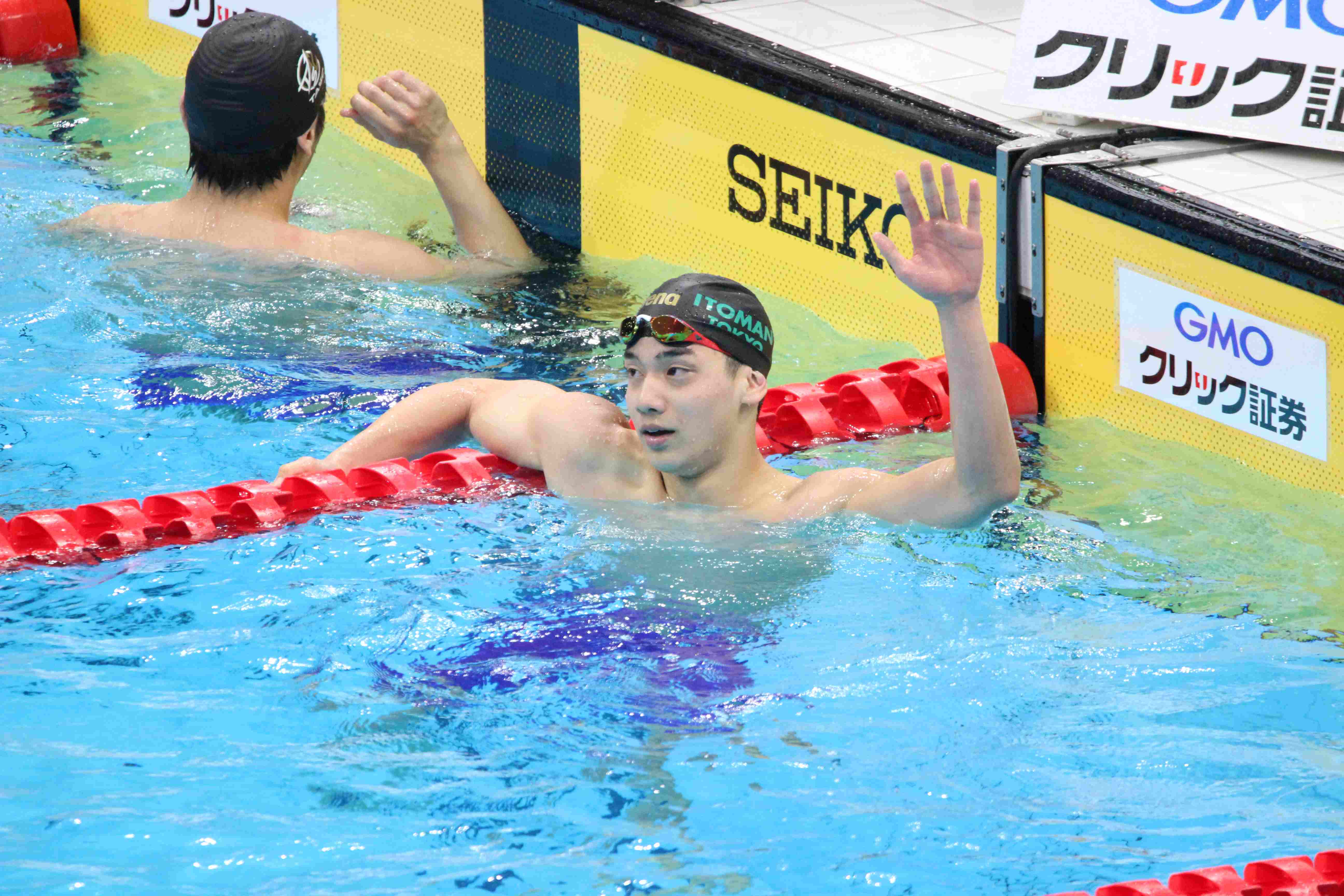 <p>200m自由形優勝　村佐選手</p>