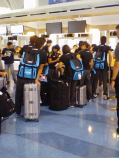 ＡＮＡのカウンターにて