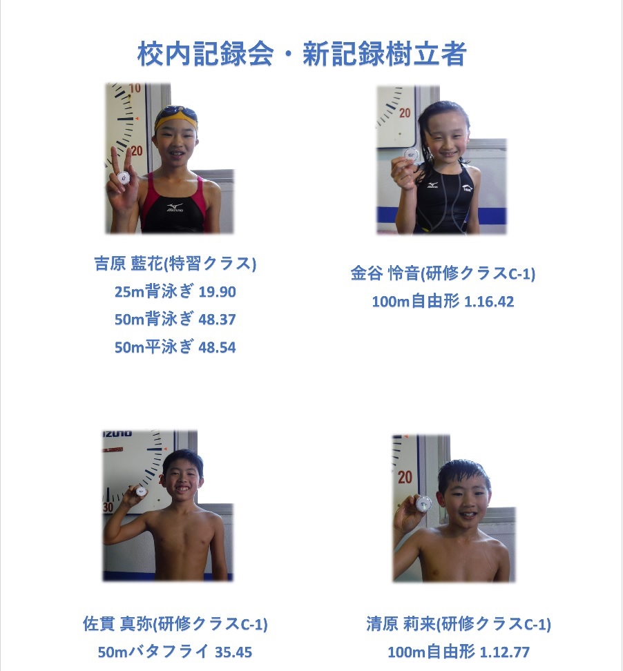 校内新記録樹立者