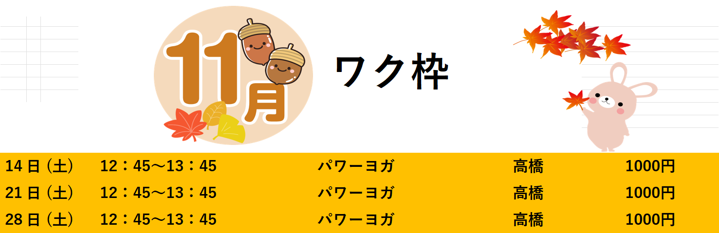 11月ワク枠