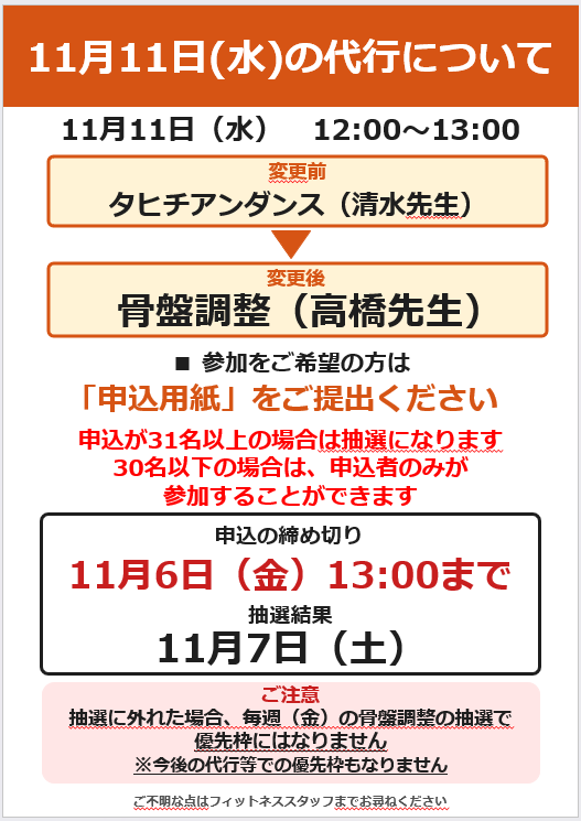 11/11代行について