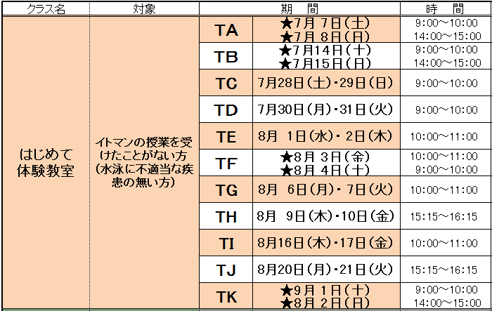はじめて体験