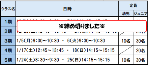 はじめて体験教室