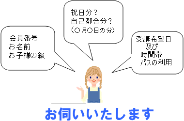 お伺いいたします
